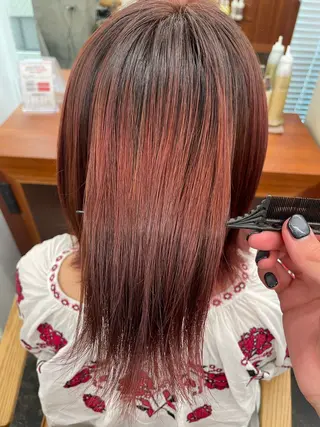ミディアム カラー ✨️パーマ✨ たなかひろとのヘアスタイル