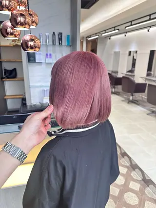 ミディアム カラー 天神大名/ブリーチ 鶴岡和幸/ハイトーンのヘアスタイル