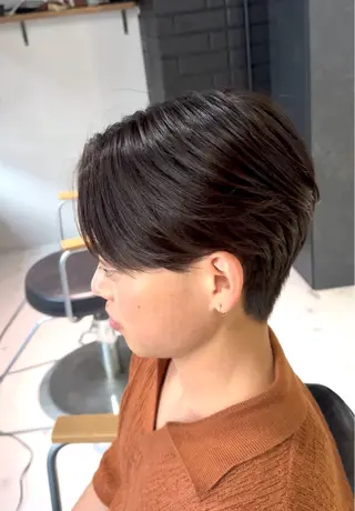 ショート メンズ 曲がる縮毛矯正特化/ 川岸のヘアスタイル