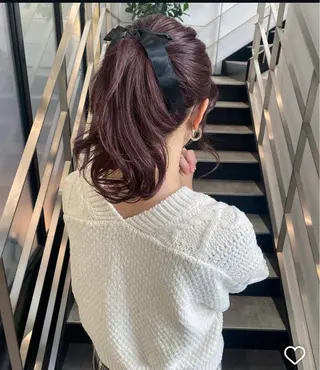 ロング カラー ヘアアレンジ mao | 柔らか艶カラー🫧のヘアスタイル