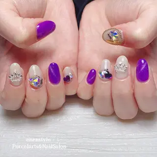 ミディアム ネイル 👑enen style👑のネイルデザイン