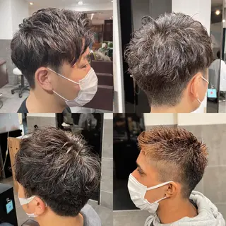 ショート カラー パーマ ヘアアレンジ メンズ 新宿御苑前/新宿 Ryuseiのヘアスタイル