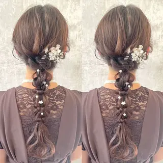 ロング ヘアアレンジ ヘアメ🎀推しカラー 🥣横浜/しほ🧸のヘアスタイル