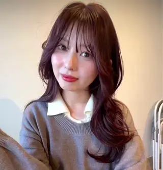 ロング カラー 前田 野々葉のヘアスタイル