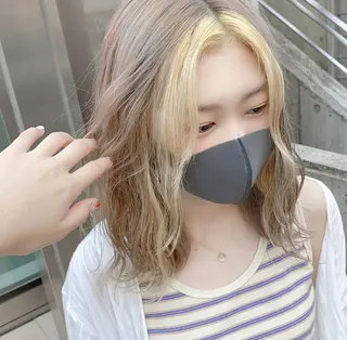 ミディアム 🤍ムラ修正ブリーチ 🤍原宿/YUUのヘアスタイル