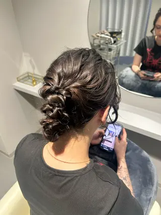 ミディアム ヘアアレンジ 🌻東尾 凜🌻のヘアスタイル