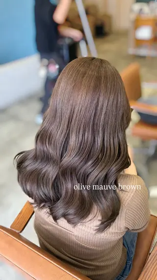 セミロング カラー チョコカラー🤎 韓国風/MIHOのヘアスタイル
