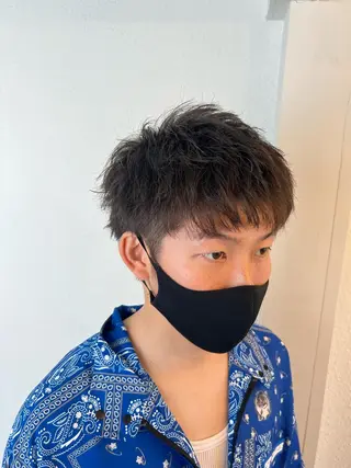 ショート カラー パーマ メンズ 名古屋駅/トップス タイリスト/大黒拓哉のヘアスタイル
