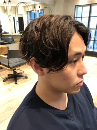 ショート パーマ メンズ 新宿メンズ専門 モテ清潔感パーマ特化のヘアスタイル