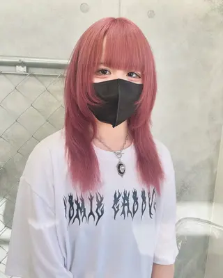 ミディアム kanta 梅田 韓国ハイトーンのヘアスタイル