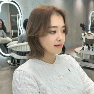ミディアム ブリーチなしW🎀 髪質改善／はのんのヘアスタイル