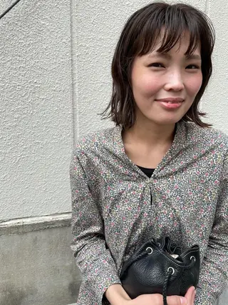 ミディアム さの あやねのヘアスタイル