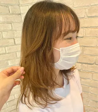 セミロング ゆるふわパーマ🌼 アレンジ🌼リョウカのヘアスタイル