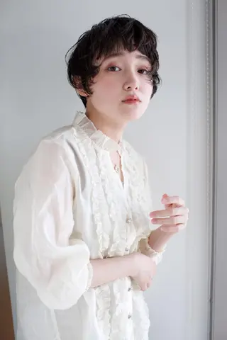 ショート パーマ ホリウチ ユキエのヘアスタイル
