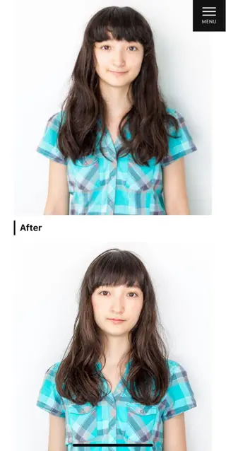 ロング オリーブ カラー✨有坂映哉のヘアスタイル