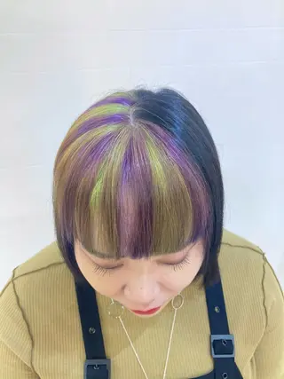 カラー fumikaブリーチ /デザインのヘアスタイル