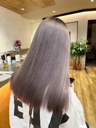 カラー レイヤー✂︎ぷつボブ 艶カラー🤍noaのヘアスタイル