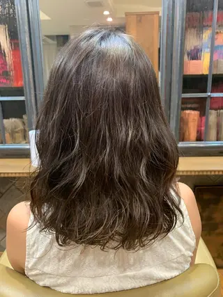 セミロング カラー パーマ ショートカット🧸 ごとうさなのヘアスタイル