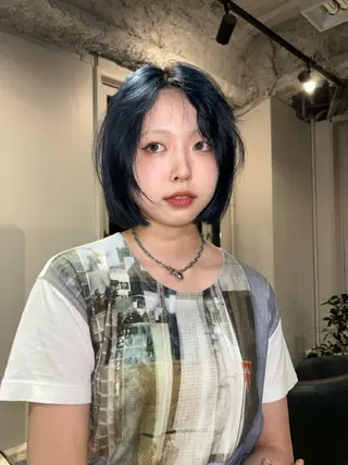 ショート カラー ハイトーン特化/和音 【デザインカラー】のヘアスタイル