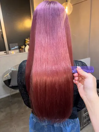 ロング カラー 💜髪質改善/ 艶カラー/ミナ🩷のヘアスタイル