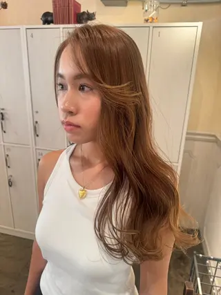 ロング ハイライト/インナー /ブリーチ/レイヤーのヘアスタイル