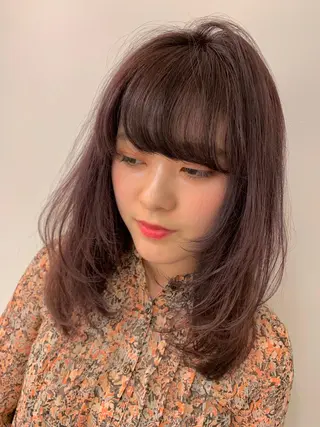 セミロング カラー 髪質改善will hairdesignのヘアスタイル