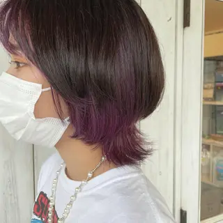 ショート カラー 谷口ゆめ/縮毛矯正/ 大人女子/眉ワックスのヘアスタイル