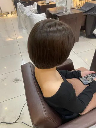 ショート カラー 🤎韓国ヘア ベージュ まゆか🤎のヘアスタイル