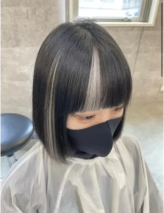 セミロング ♡似合わせハイトーン ♡maiのヘアスタイル