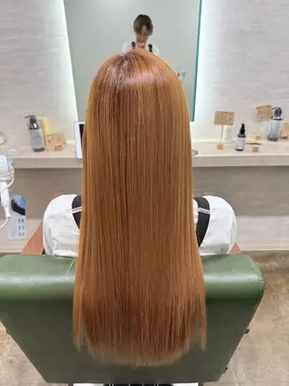 セミロング カラー 縮毛矯正/ /関内/あべももこのヘアスタイル