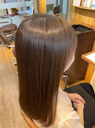 セミロング カラー すなが/ハイライト モデル募集中のヘアスタイル