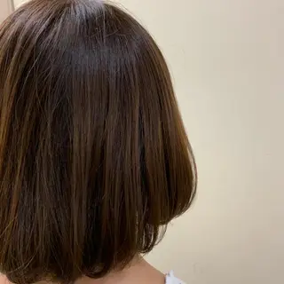 ミディアム パーマ ayaka 縮毛矯正レイヤーのヘアスタイル