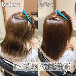 セミロング カラー パーマ ブリーチ縮毛矯正/ デサキ ショウヘイのヘアスタイル