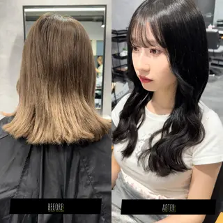 ミディアム カラー プルエクステ/透明感 カラー✨KAZUKIのヘアスタイル