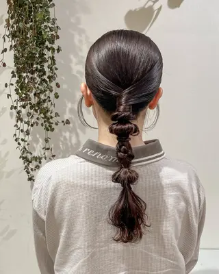セミロング ヘアアレンジ cut/nail ▫️イチカ🌻のネイルデザイン