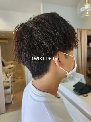 ショート メンズ パーマ Earth八幡西店 momoのヘアスタイル