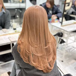 ロング カラー 色落ち綺麗🩰ハイ トーン🎀RINKAのヘアスタイル