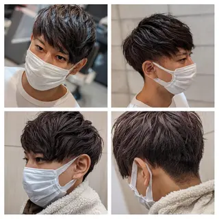 セミロング カラー 💈山本 卓士💈のヘアスタイル