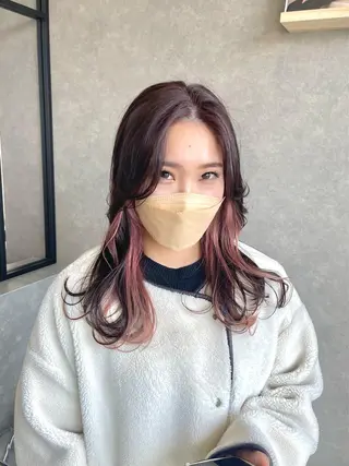 セミロング カラー 一ノ瀬 暁のヘアスタイル