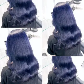 セミロング カラー ヘアアレンジ メンズ 🦋重くない暗髪🦋 Hana🦋のヘアスタイル