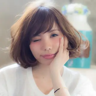 ミディアム カラー 髪質改善、縮毛矯正 店長浅野太郎のヘアスタイル
