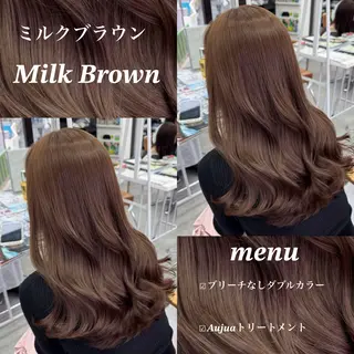 ロング カラー ヘアアレンジ ブリーチなしカラー /新百合ヶ丘/安形翔のヘアスタイル
