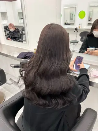 ロング カラー 中韓レイヤー/ ブラウン🤎はやとのヘアスタイル