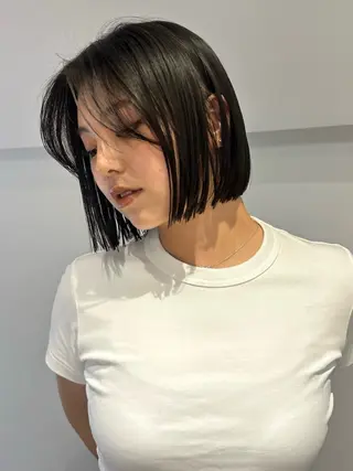 ミディアム カラー パーマ メンズ レイヤー/透明感/ ブリーチなし/わかなのヘアスタイル