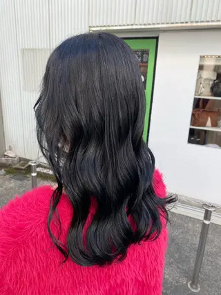 ロング カラー 長妻莉央/縮毛矯正 髪質改善カラーのヘアスタイル