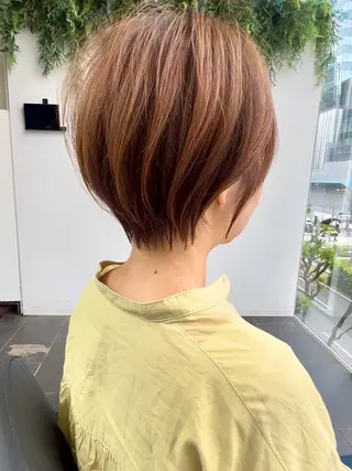 ショート 結べるレイヤーカット /カラー/あさかのヘアスタイル