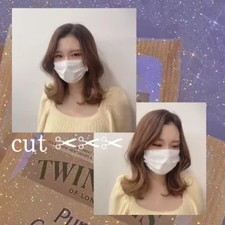 ミディアム カラー ヘアアレンジ 🎀トップスタイリ スト湯川響🎀のヘアスタイル