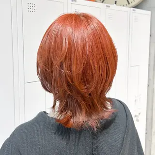 ミディアム カラー 🤡暖色レイヤー 🤡みさきのヘアスタイル