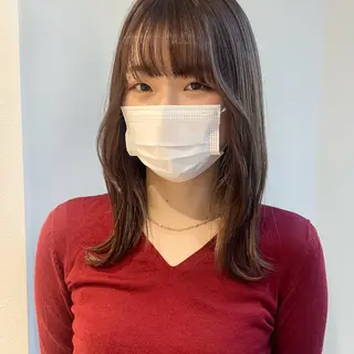 セミロング カラー 🍊暖色×顔周り 🍊cocoroのヘアスタイル