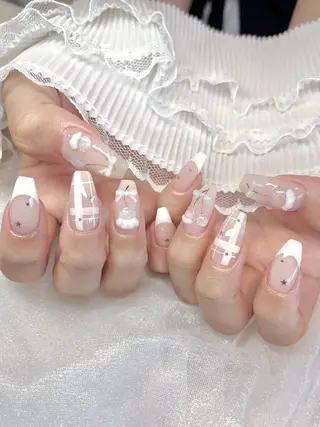 ネイル moca心斎橋店 Aina🐈‍⬛🤍のネイルデザイン